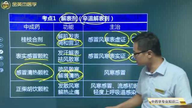 有哪些常见的中成药可以做幸温解表剂?主要治疗的病症都有这些.