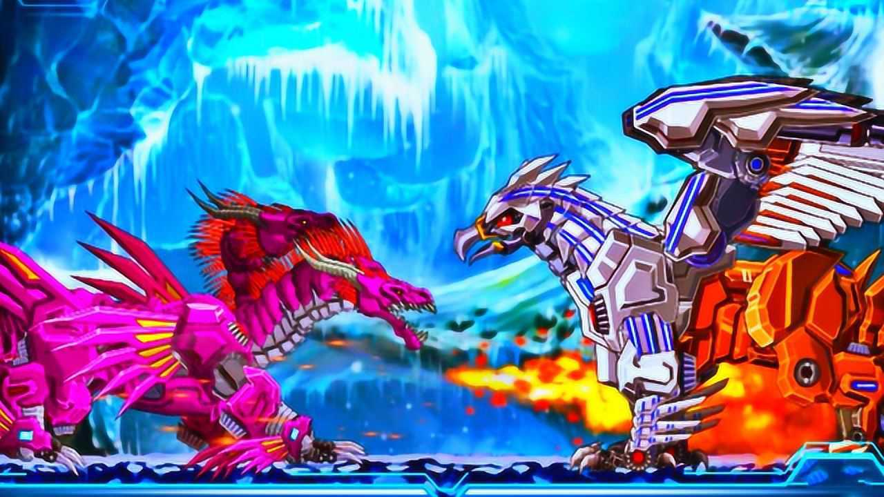 双头龙一口大火喷向变形金刚狮鹫威力这么强大好精彩