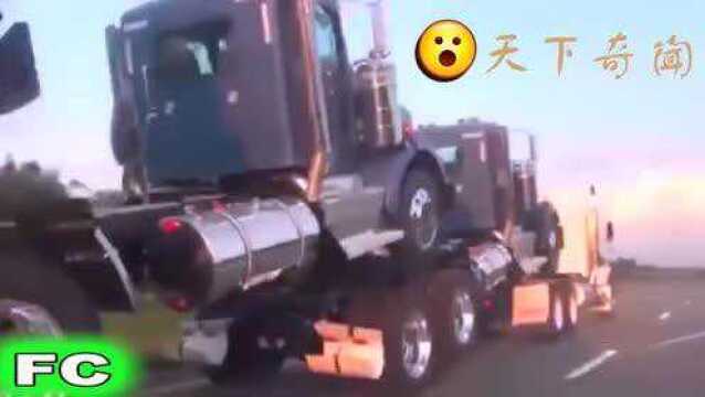 外国超长重型货车满载豪车, 简直不能更炫酷