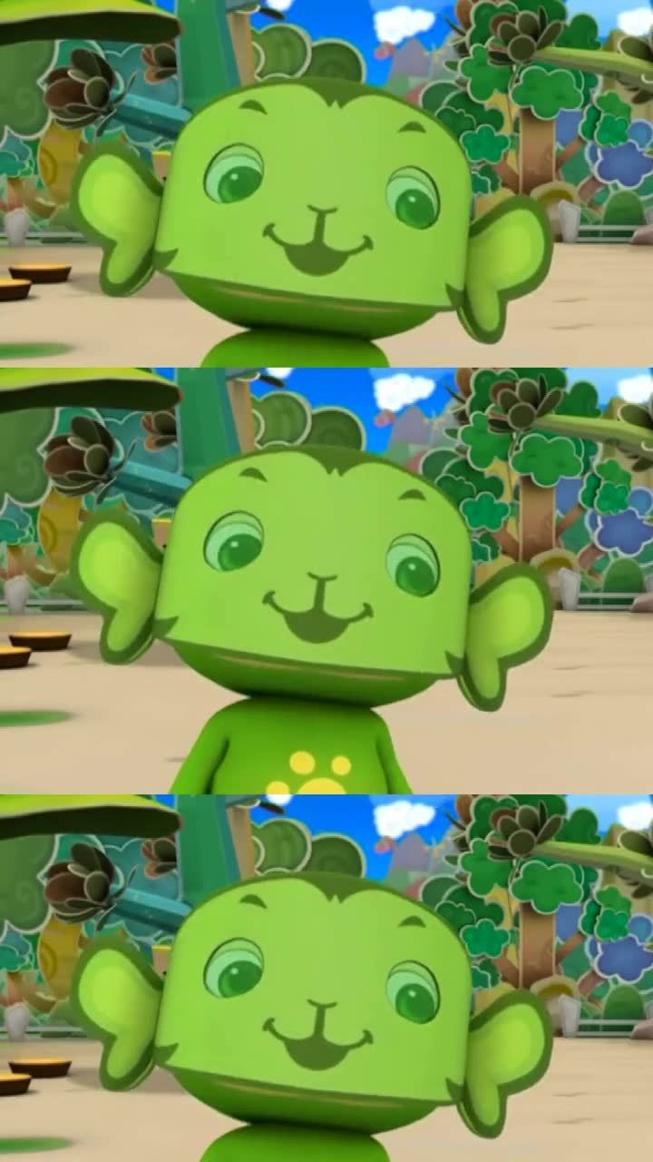 淘淘戴了一个面具所有的东西看起来都是绿色的