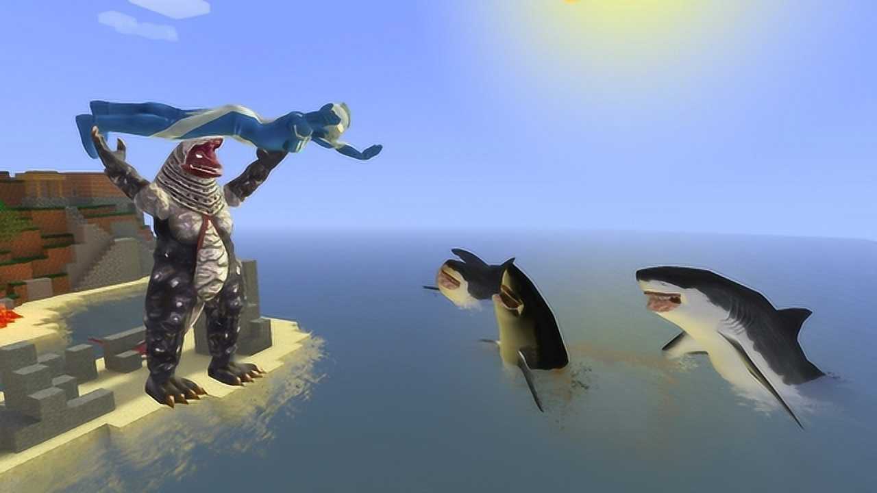 gmod:怪兽居然把奥特曼当成食物来喂鲨鱼?