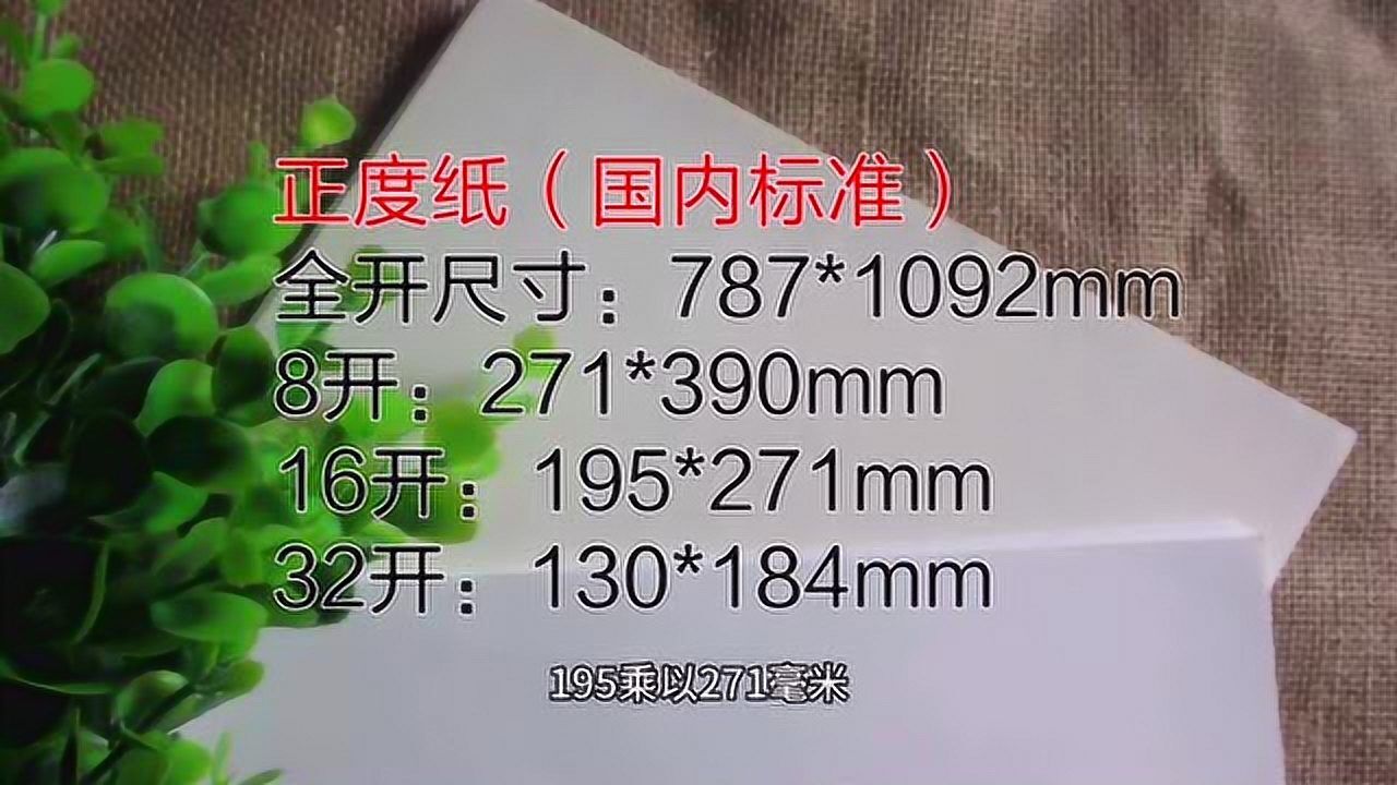 常用纸张的尺寸和对应开数,工作生活中了解下_高清1080P在线观看平台_腾讯视频