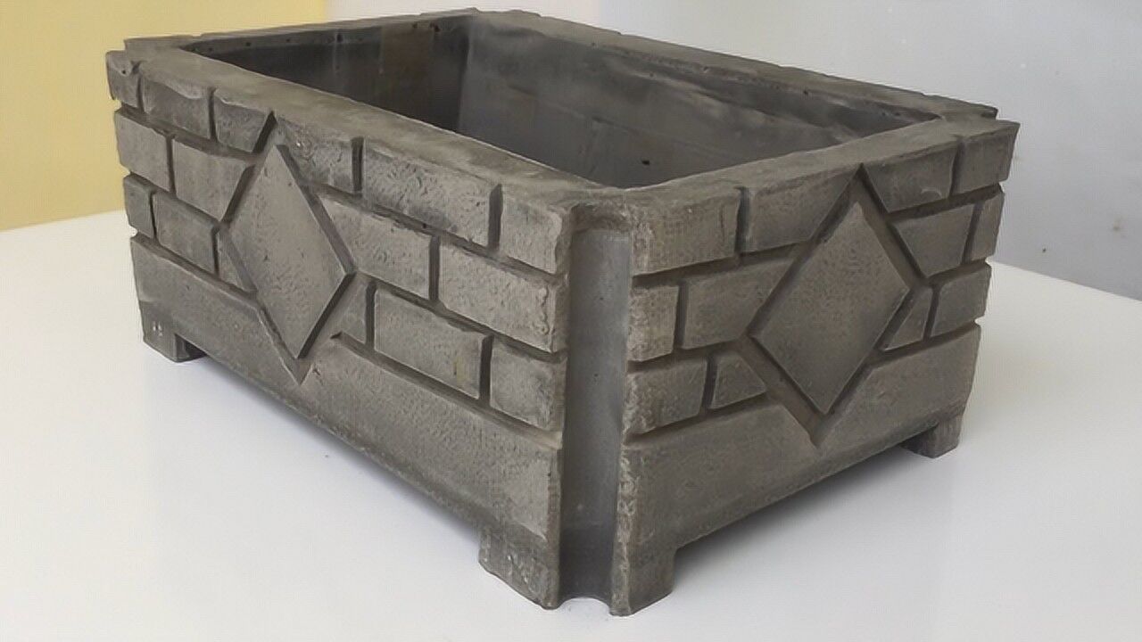 利用泡沫箱,在家自制水泥花盆,造型好看,制作方法简单,学一下