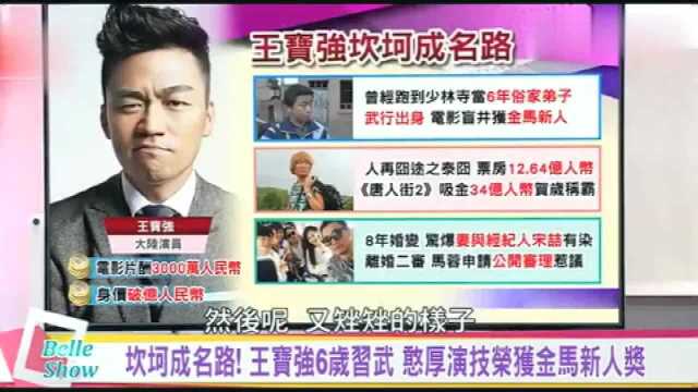 台湾节目:王宝强从草根到明星很励志,电影盲井获金马新人奖