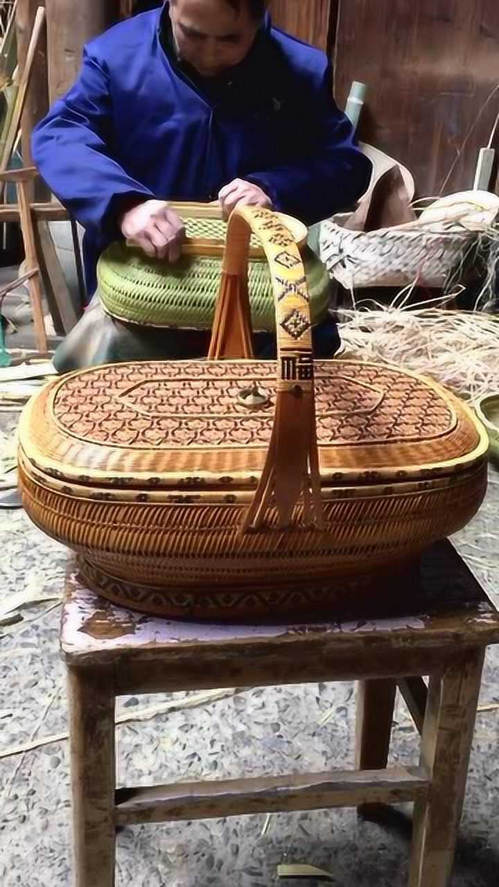 手艺人也是需要天赋,对竹编艺术的天赋,非遗文化竹编手艺!