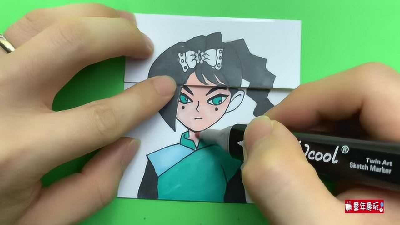 创意手绘给刺客伍六七梅花十三画三个不同造型有点不敢看了