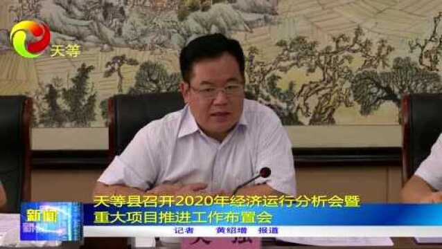 天等县召开2020年经济运行分析会暨重大项目推进工作布置会