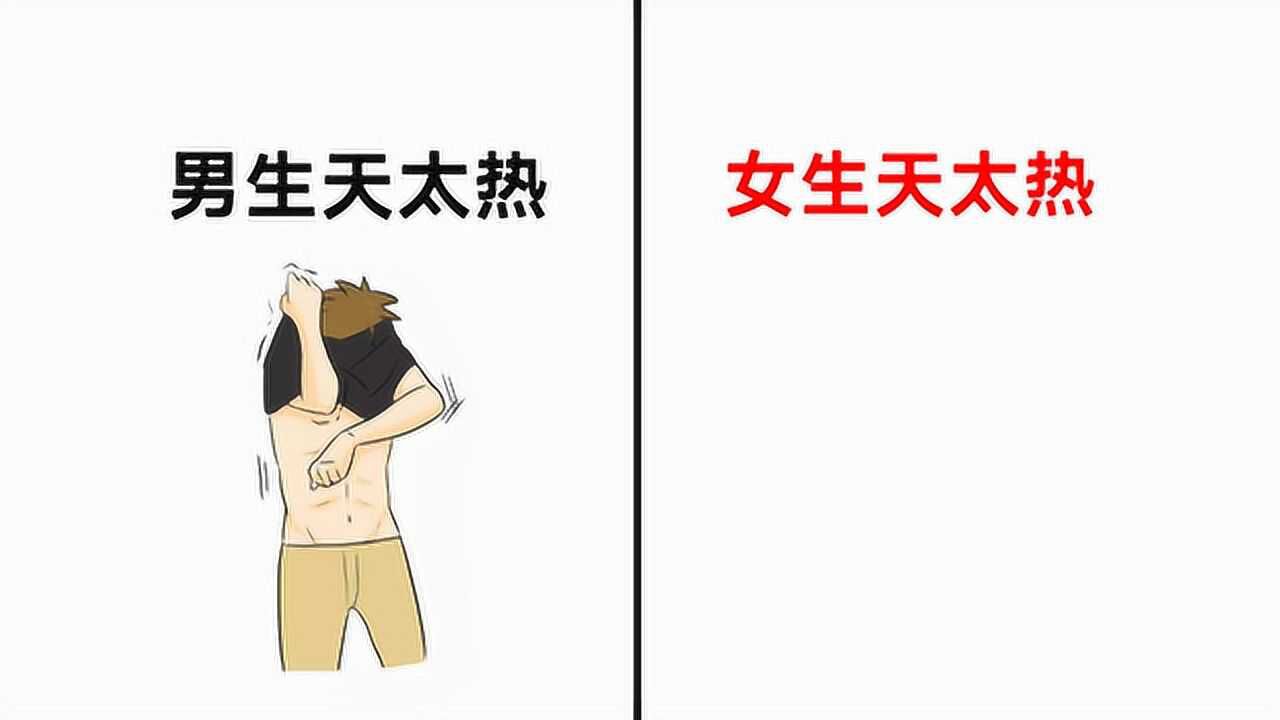 男生天太热就脱衣服,女生该怎么办?哈哈哈_腾讯视频