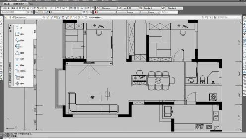 CAD教程（第十五集）：平面家具尺寸图绘制