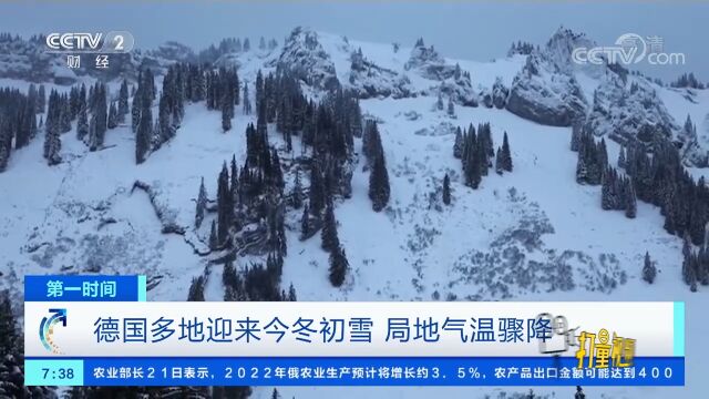 德国多地迎来今冬初雪,局地气温骤降