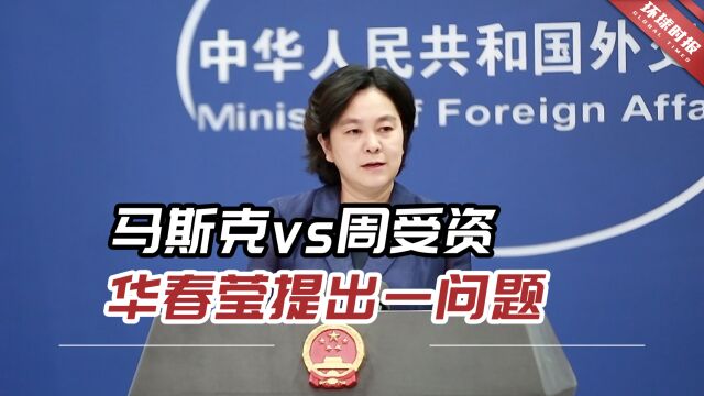 马斯克vs周受资,华春莹提出一问题:“哪个市场构成风险?”