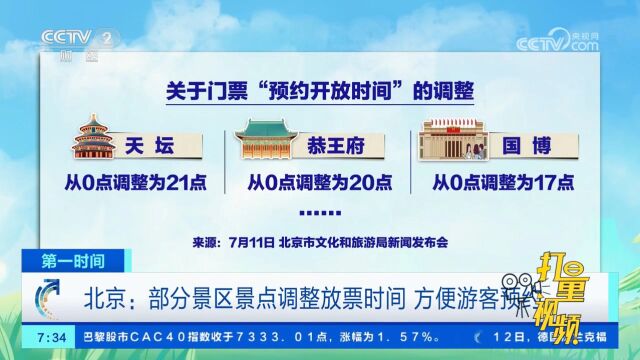 北京:天坛、恭王府等部分景区景点调整放票时间,方便游客预约