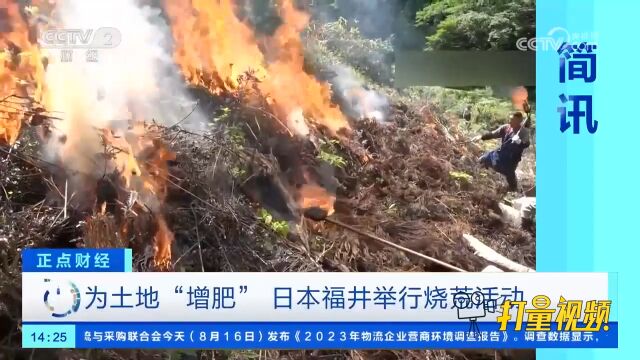 为土地“增肥”!日本福井举行烧荒活动