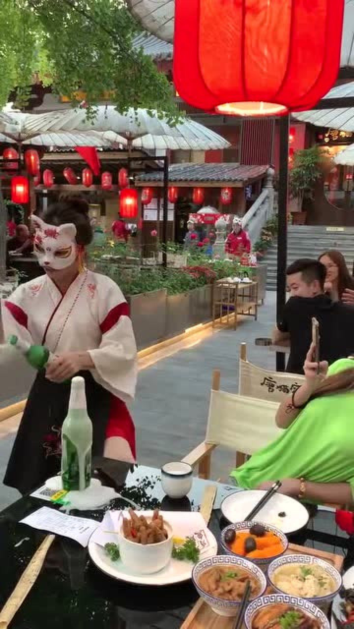 打卡网红唐猫庭院近距离看酒猫开酒的样子真的帅呆了