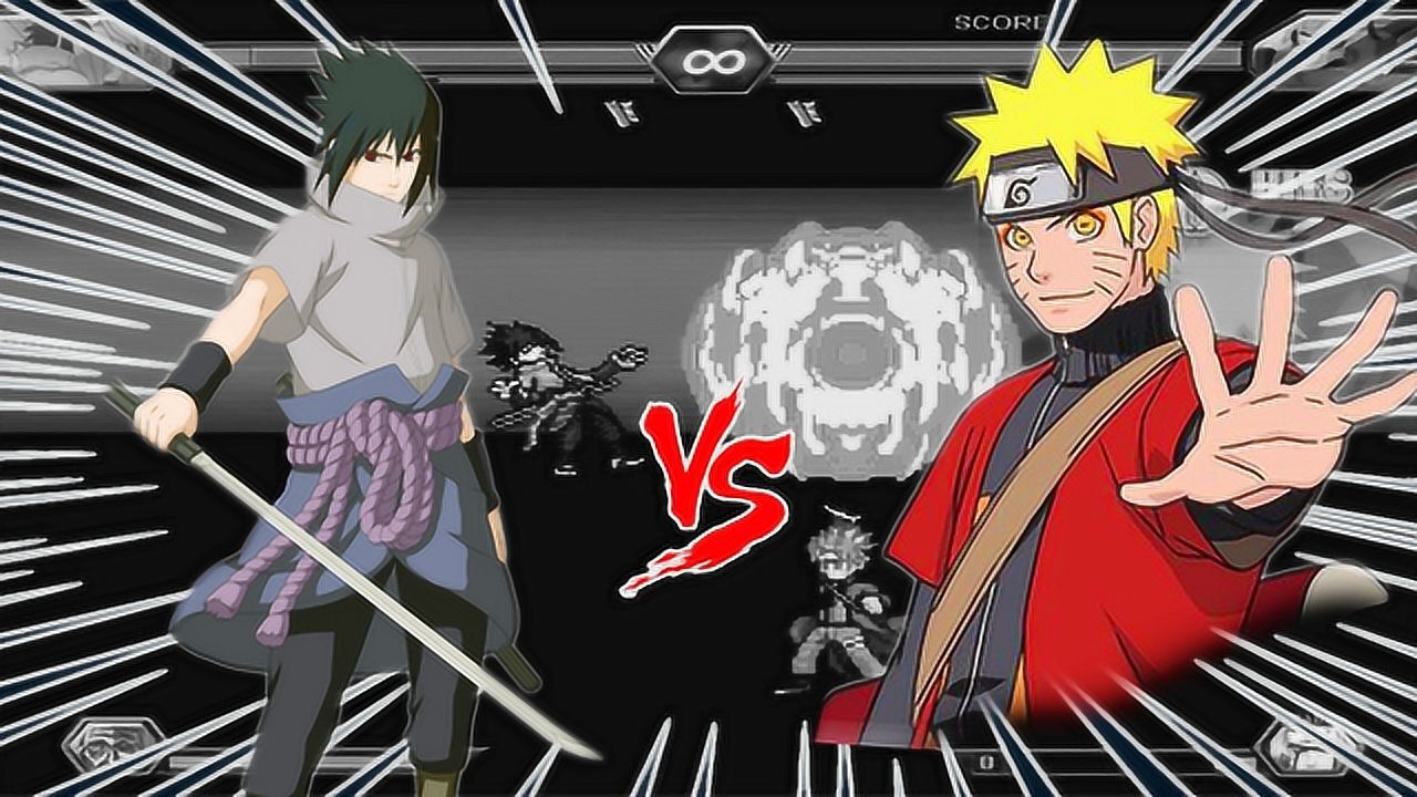 死神vs火影:须佐佐助对决仙人鸣人 宿命之战