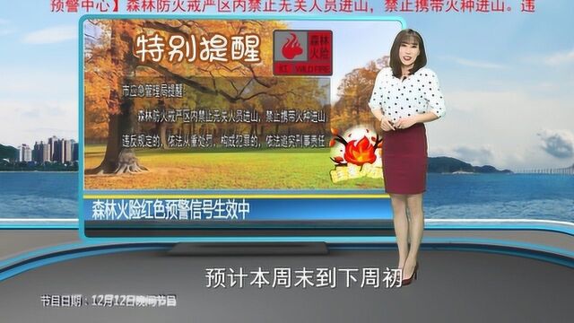 2019年12月12日晚间珠海天气预报