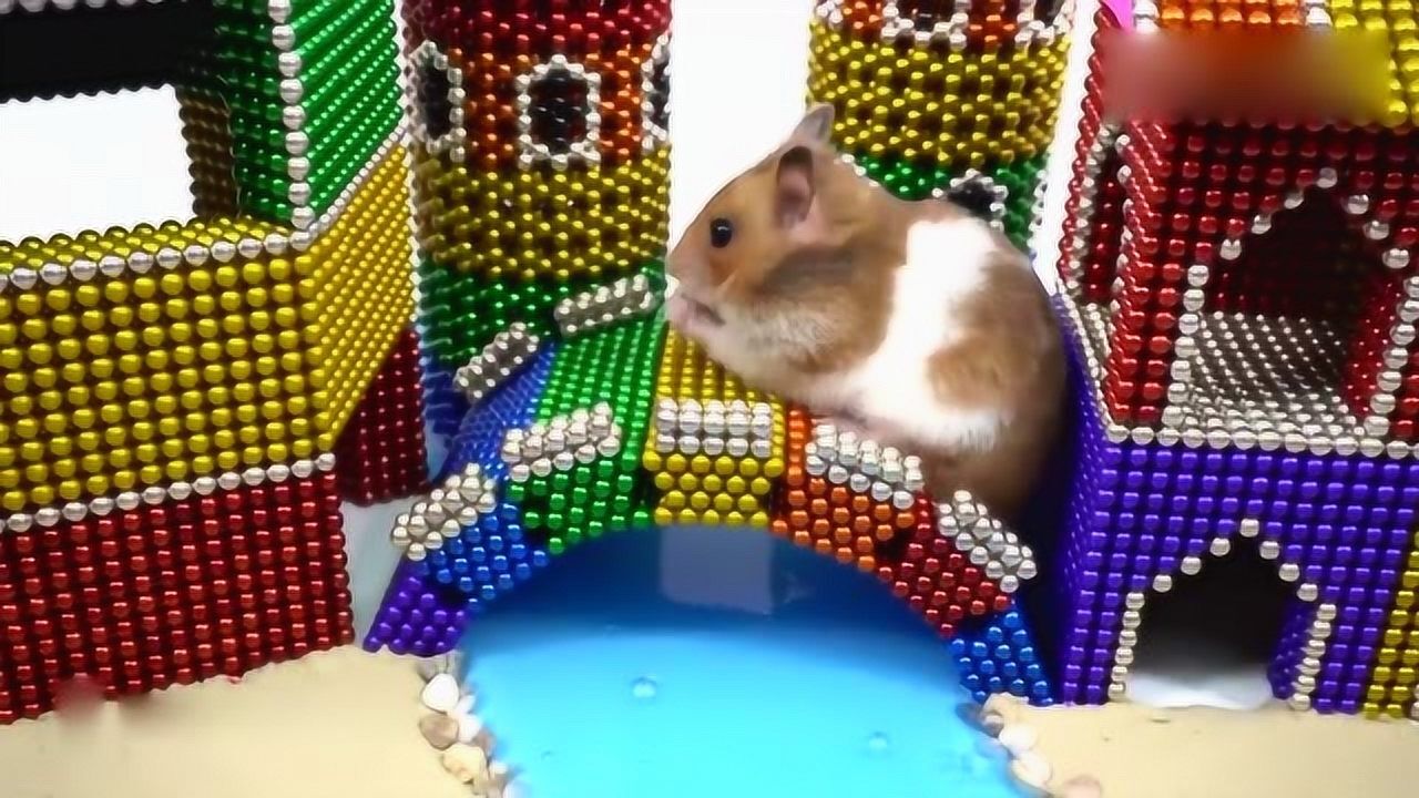 小哥哥用巴克球建出一栋仓鼠豪宅,这想象力太强了,太漂亮了!