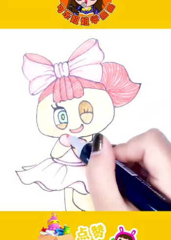 嘟当曼 芭蕾舞洋娃娃妮妮 简笔画 绘画教程
