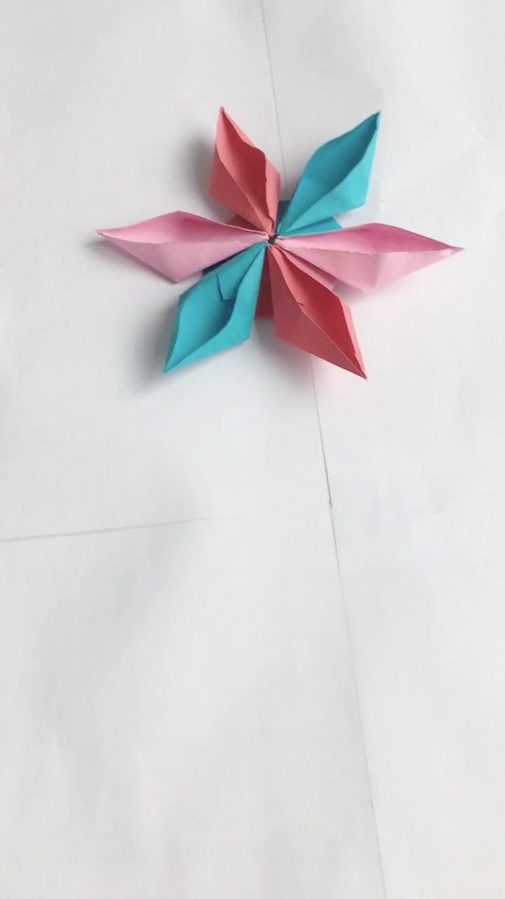 非常优雅的六瓣花折纸简单漂亮快点学起来吧