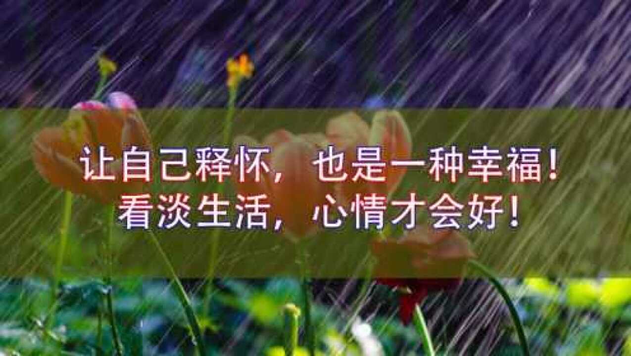 2020让自己释怀也是一种幸福看淡生活心情才会好