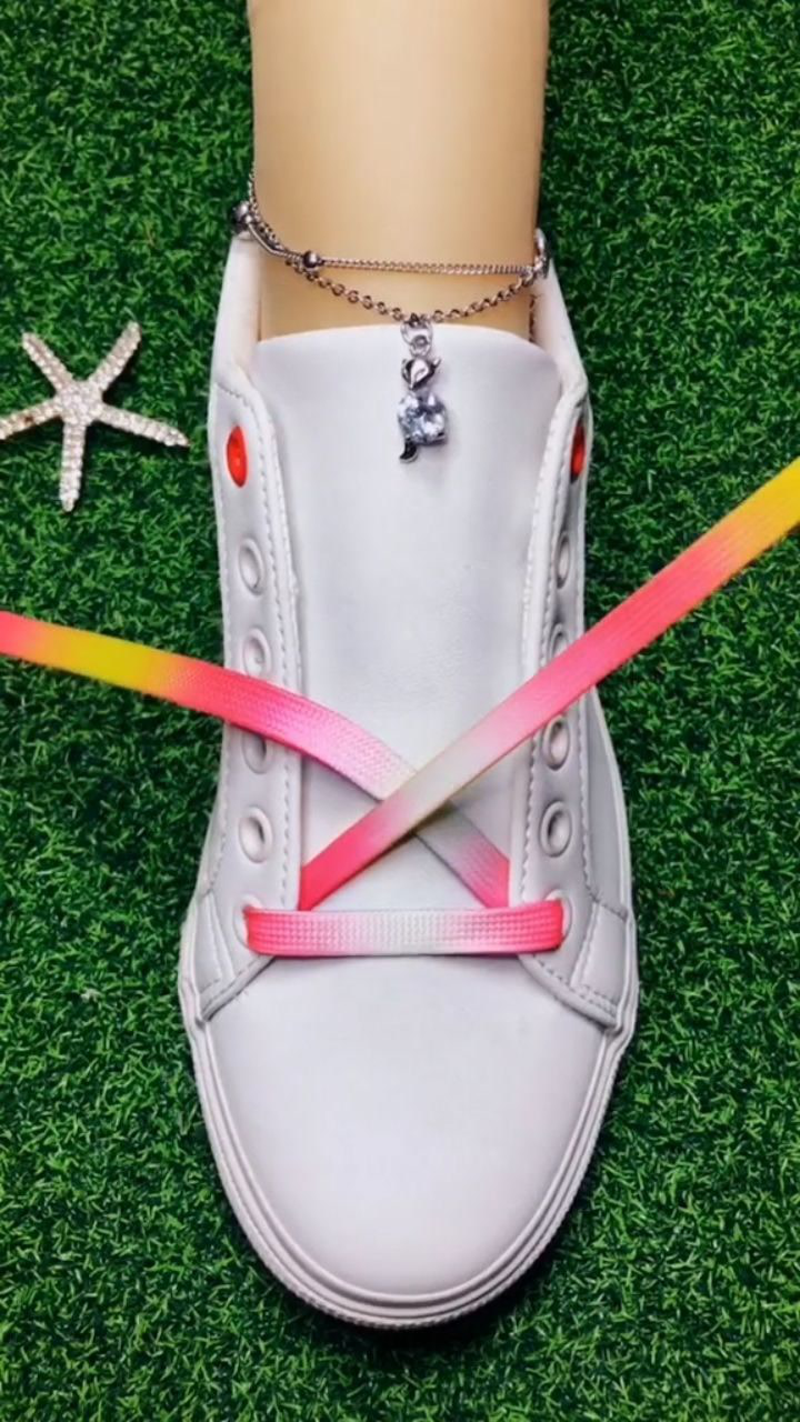 彩虹鞋带系法,真是太漂亮了