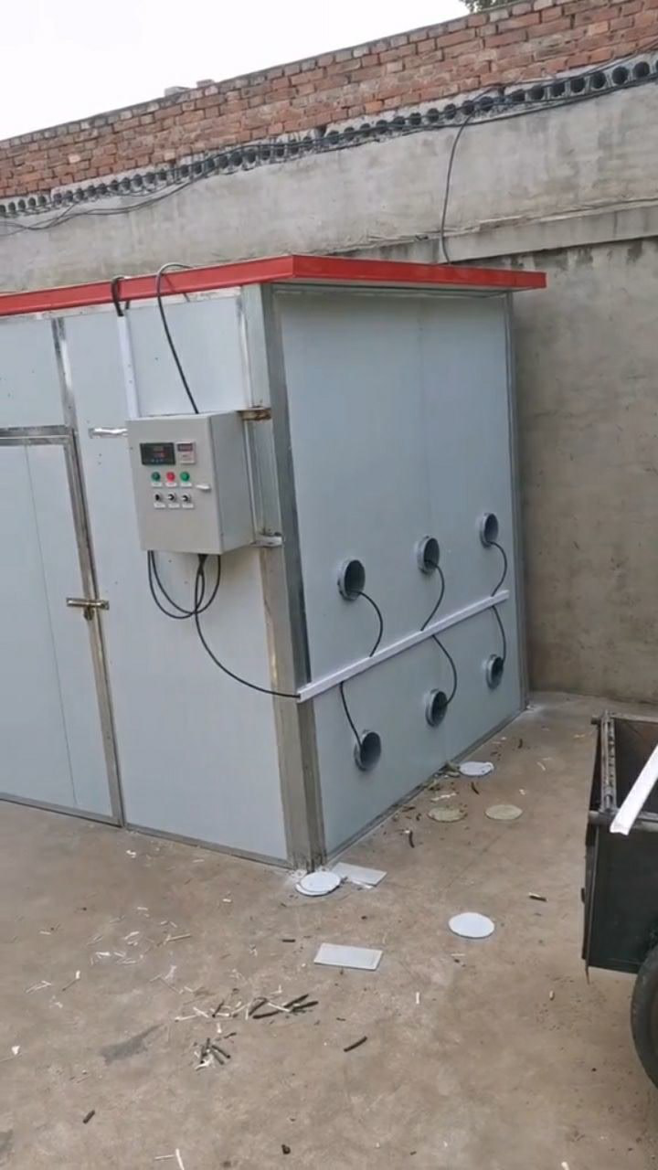 六组地黄烘干房试机中烘干各种药材水果等温度可控100以下