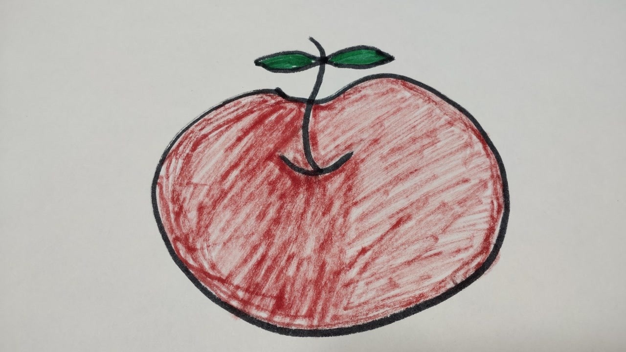 苹果儿童水果简笔画大全零基础学习教程