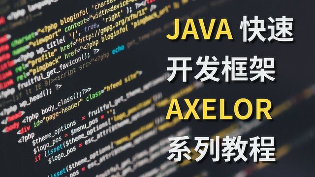 独家原创Java快速开发框架Axelor视频教程1:Axelor简介