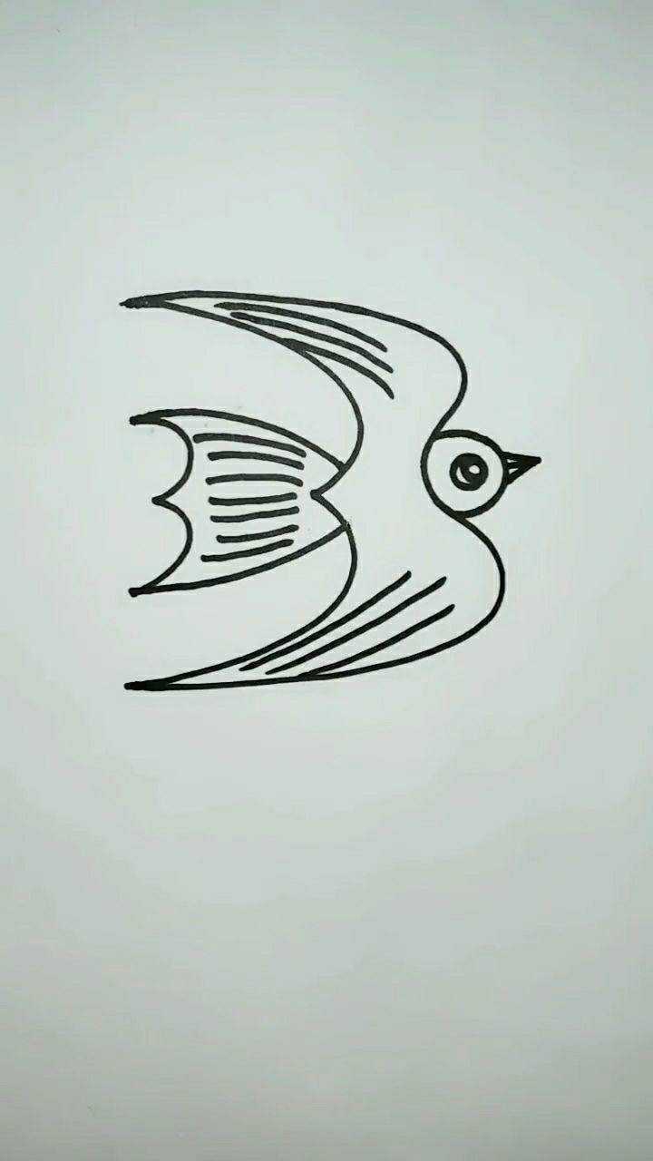 3个数字3简笔画燕子