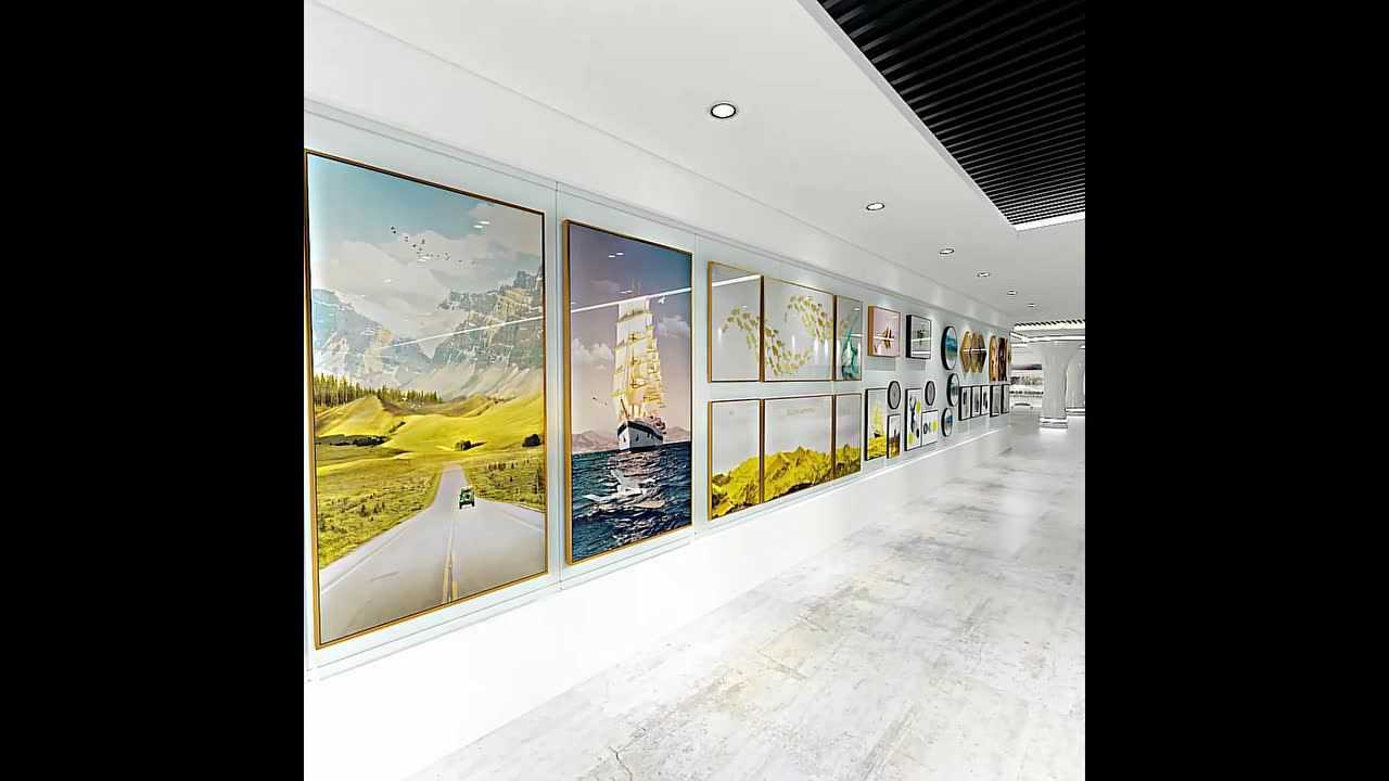 广西河池装饰画厂家展厅展示效果
