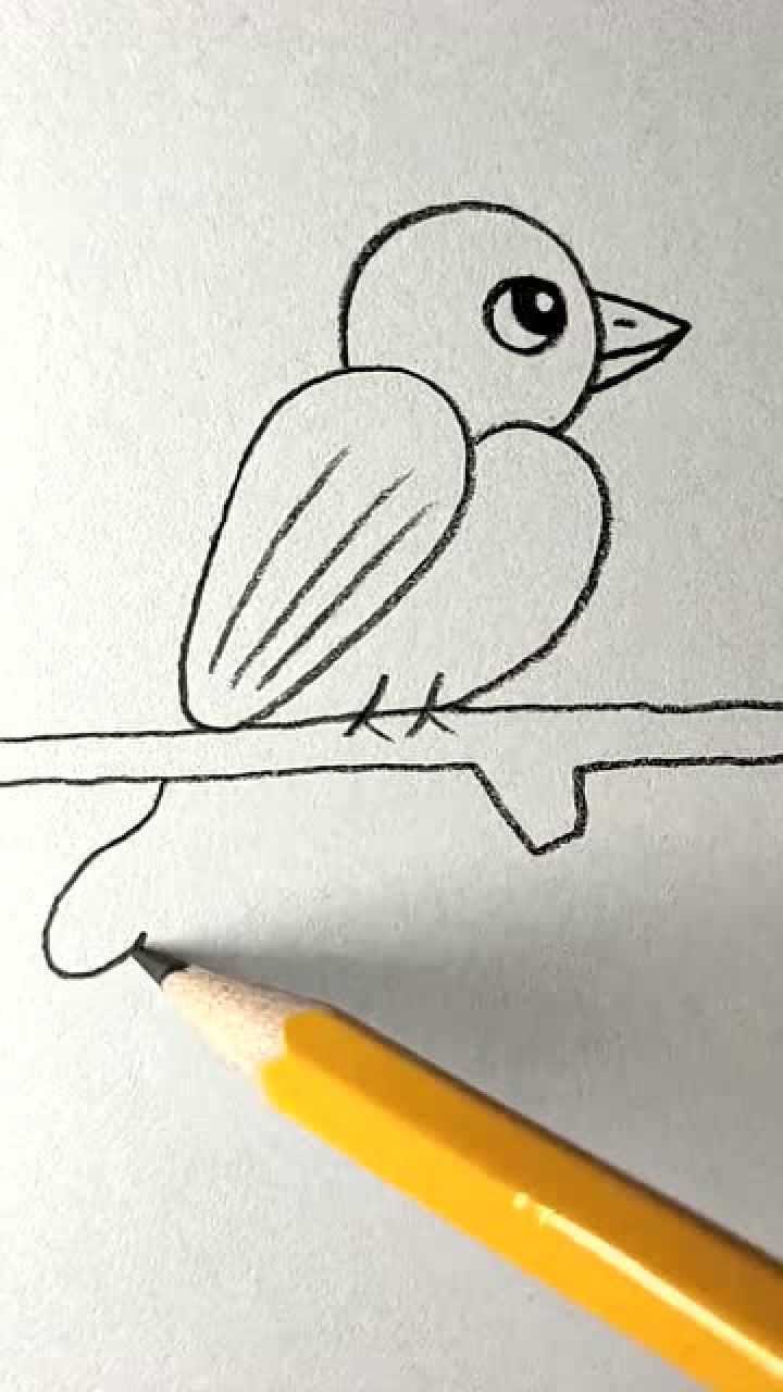 远处的鸟怎么画图片