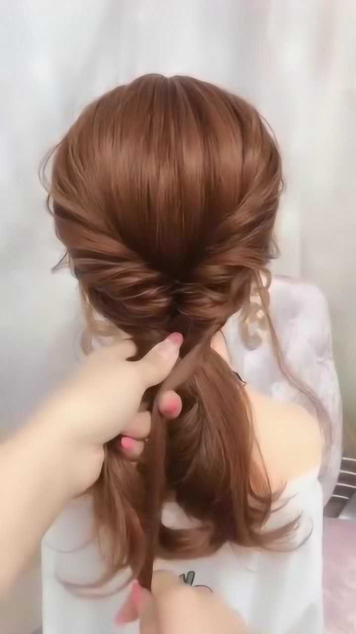 鱼骨辫还能这样编这个编法太简单了,我看一遍就学会了