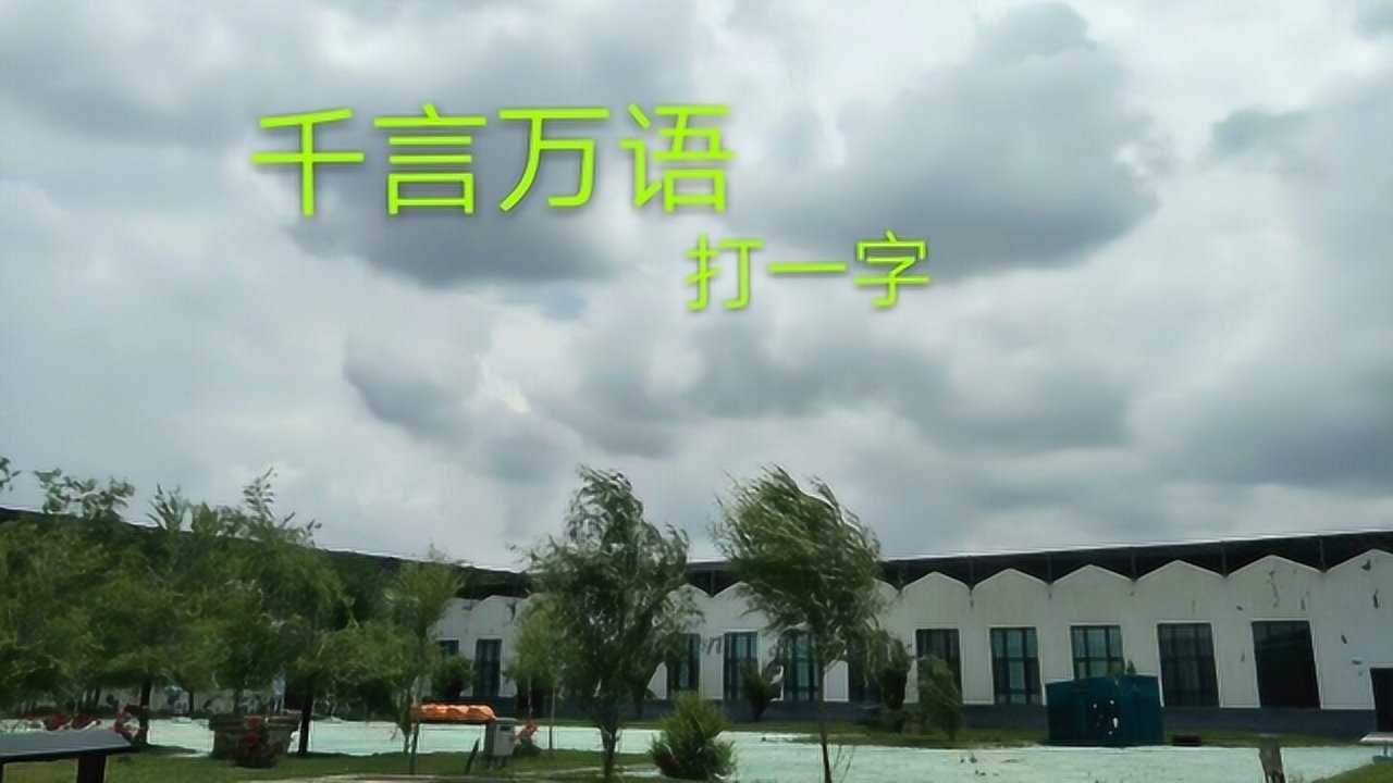 猜谜语:千言万语,打一字