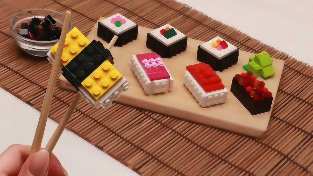 乐高的骨灰级玩家!大神用乐高制作一份"寿司",配上菠萝汁绝了