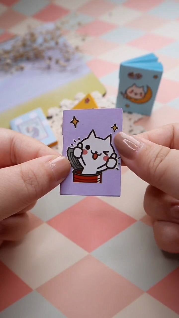 自制小本子!不用订书机和胶就能做成的迷你小本子