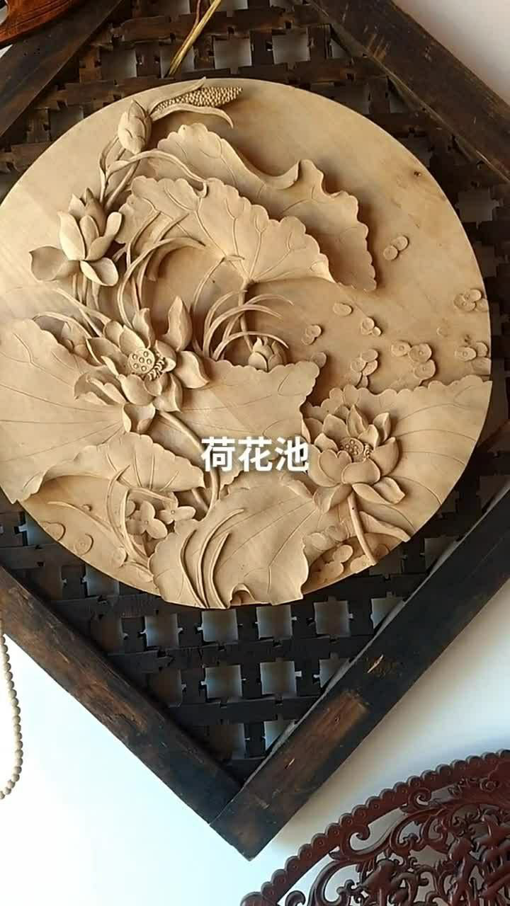 漂亮的荷花雕刻,这样做上边框,显得更加高大上