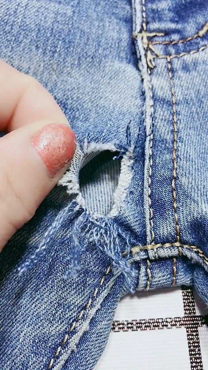 非常实用的牛仔裤补洞方法教程简单还很好看