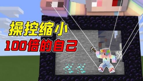 大小姐我的世界模组我的世界把自己缩小100倍操控缩小的可乐去玩平面