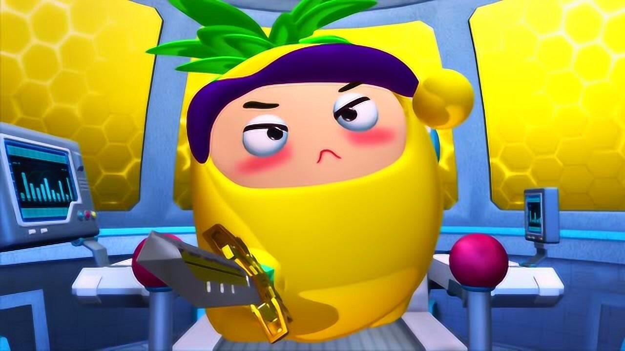 果宝特攻2菠萝吹雪的机甲成功解体升级成为爆果神兵