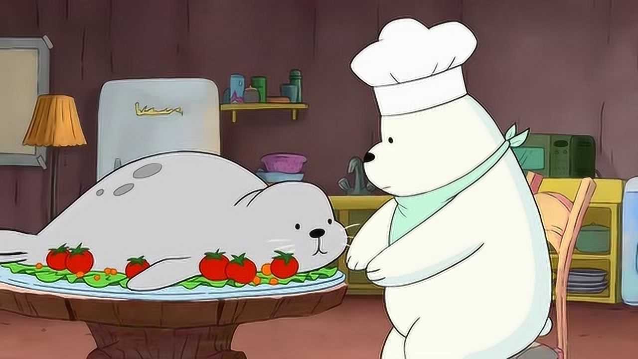 咱们裸熊:海豹太可爱,白熊下不去嘴