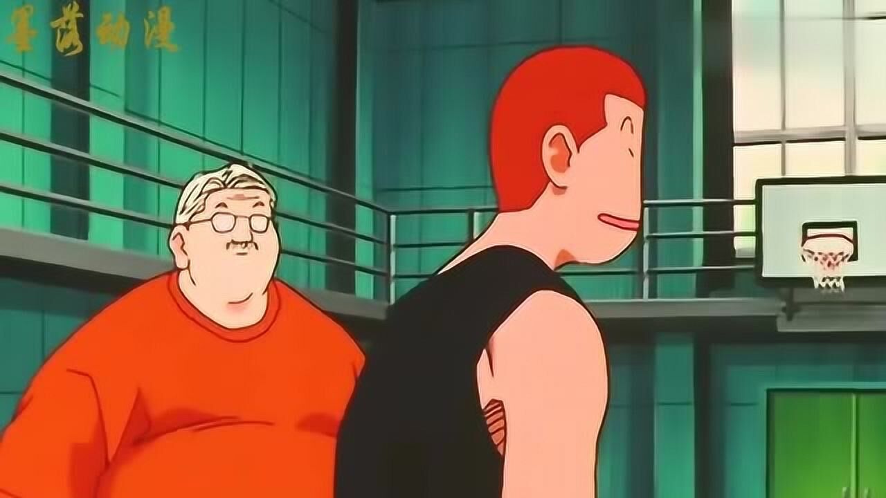 安西教练亲自教樱木投篮,果然有效,樱木好聪明