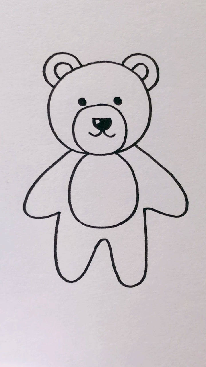 数字8画小熊 #简笔画