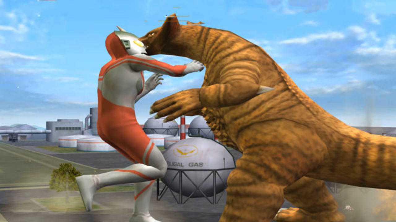 奥特曼格斗大作战:杰克使用希奈拉玛射线打败怪兽格莫拉