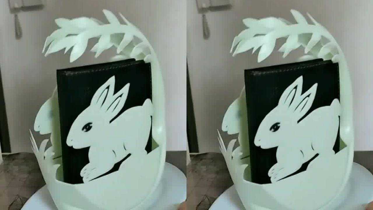 洗衣液瓶制作的小白兔花盆,真心好看
