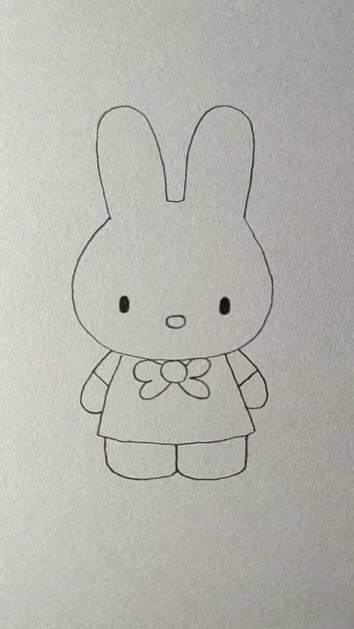 画一只可爱的小兔图片