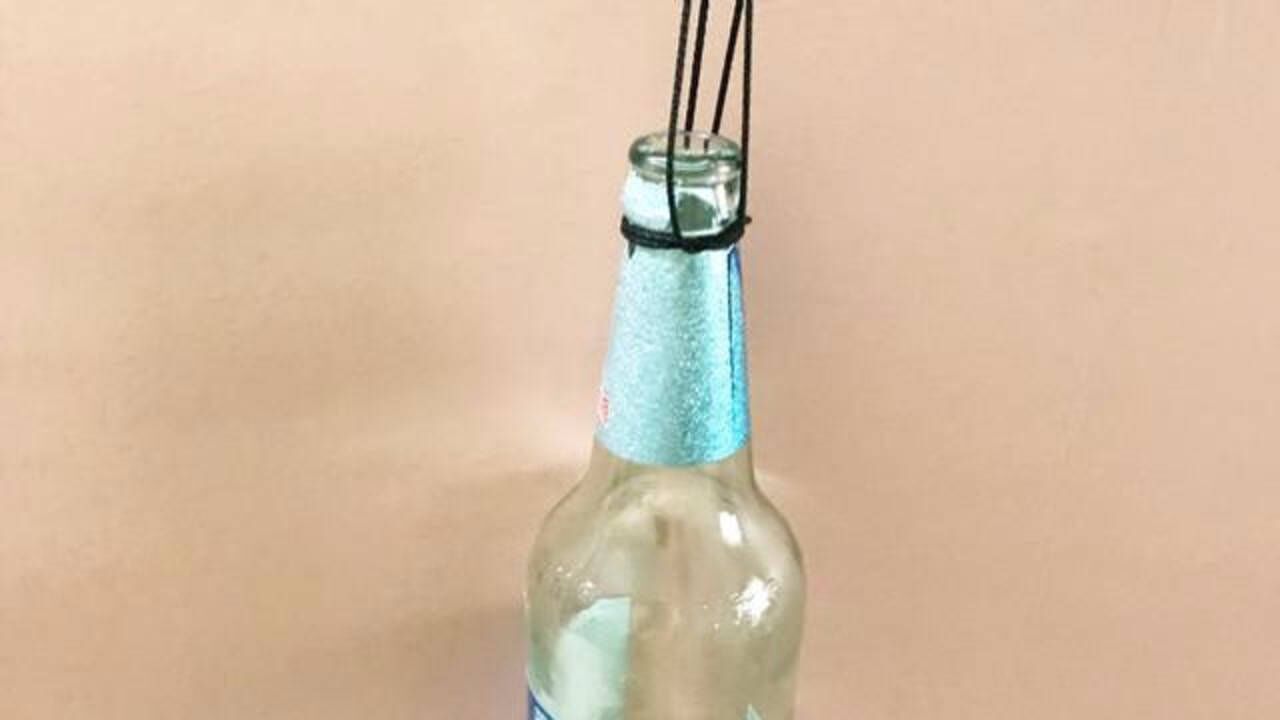 教你如何用绳子绑住瓶子的方法学习一下吧生活处处能用到