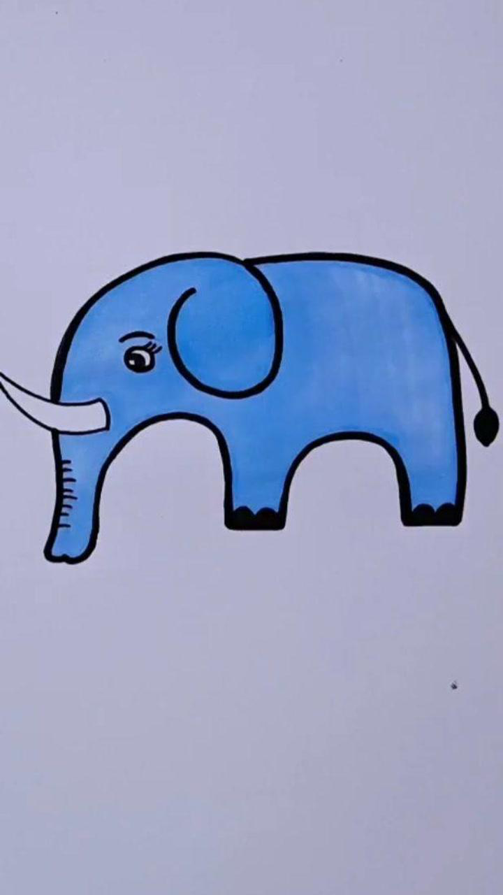 用字母m简单画大象