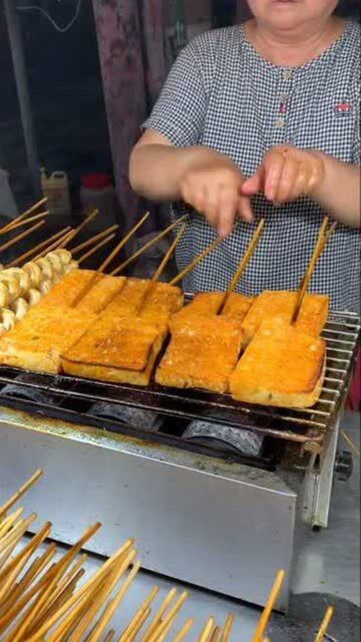 这样的方块烤面筋你们吃过吗?