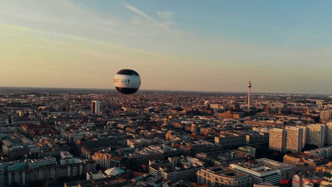 无人机航拍德国首都柏林城市风景
