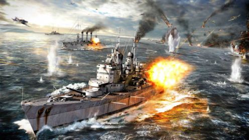 荧幕中六大激烈的海战场面，大和号战舰被击沉，3000名日军葬身海底